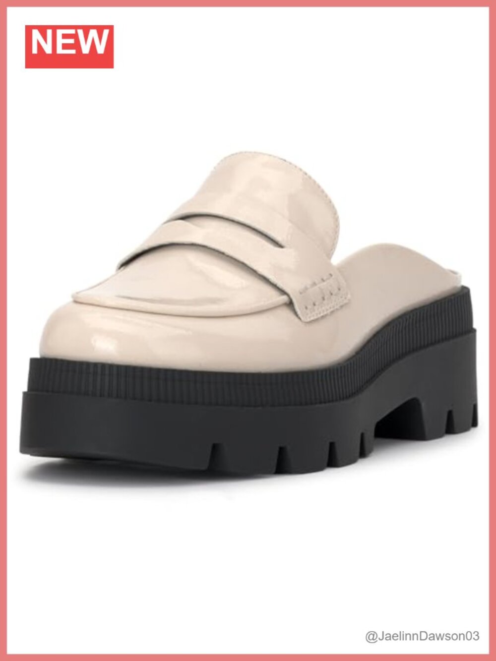Faux Leather Platform Mule Loafers Cushioned Slingback